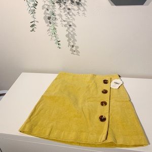 Altard state button down yellow skirt
